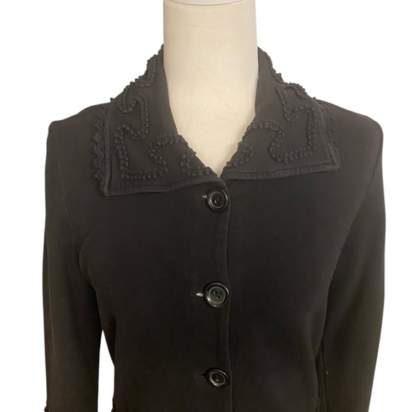 Soft Surroundings Long Cotton Duster Cardigan Shacket Size Medium Embroidered - Picture 4 of 10